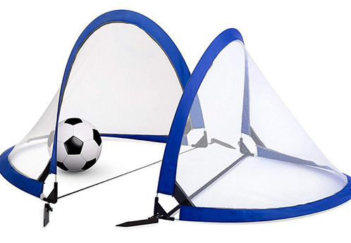 Soccer Goal Set of 2 with Travel Bag – Ultra Portable 4 Foot Instant Pop Up Football Goal Nets