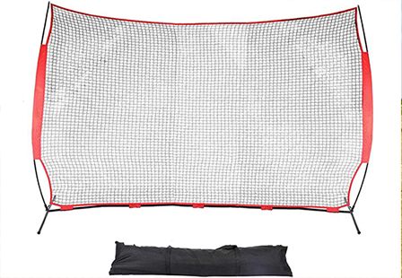 Portable softball hitting backstop practice barrier baseball net