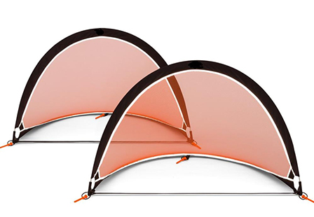 Soccer Goal Set of 2 with Travel Bag - Ultra Portable 4 Foot Instant Pop Up Football Goal Nets